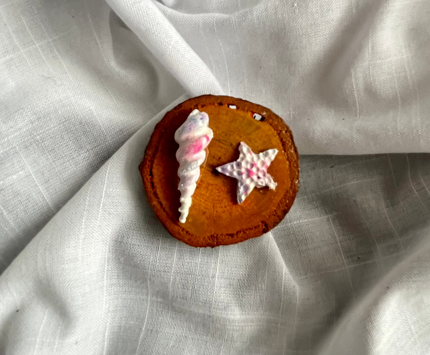 Beach Magnet (Small) Shell and Starfish