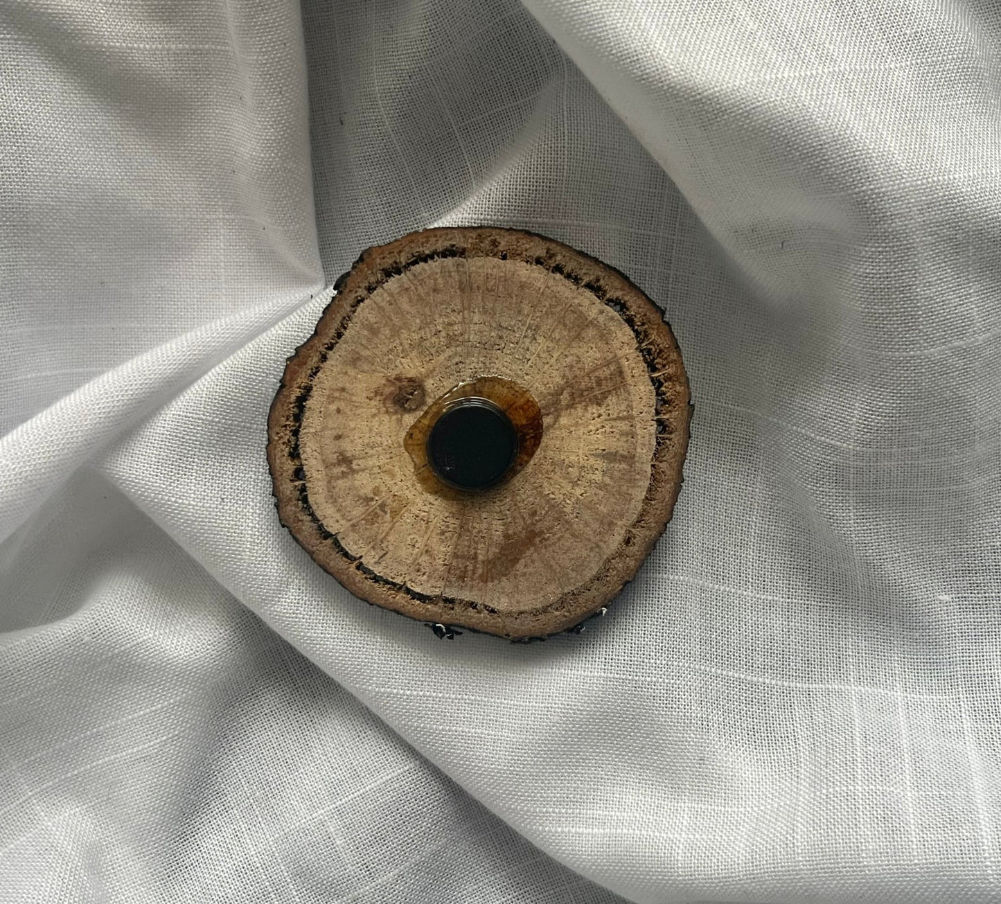 Blue & Pink Flower Magnet Wood and Clay Magnet - Rainbow In The Pines