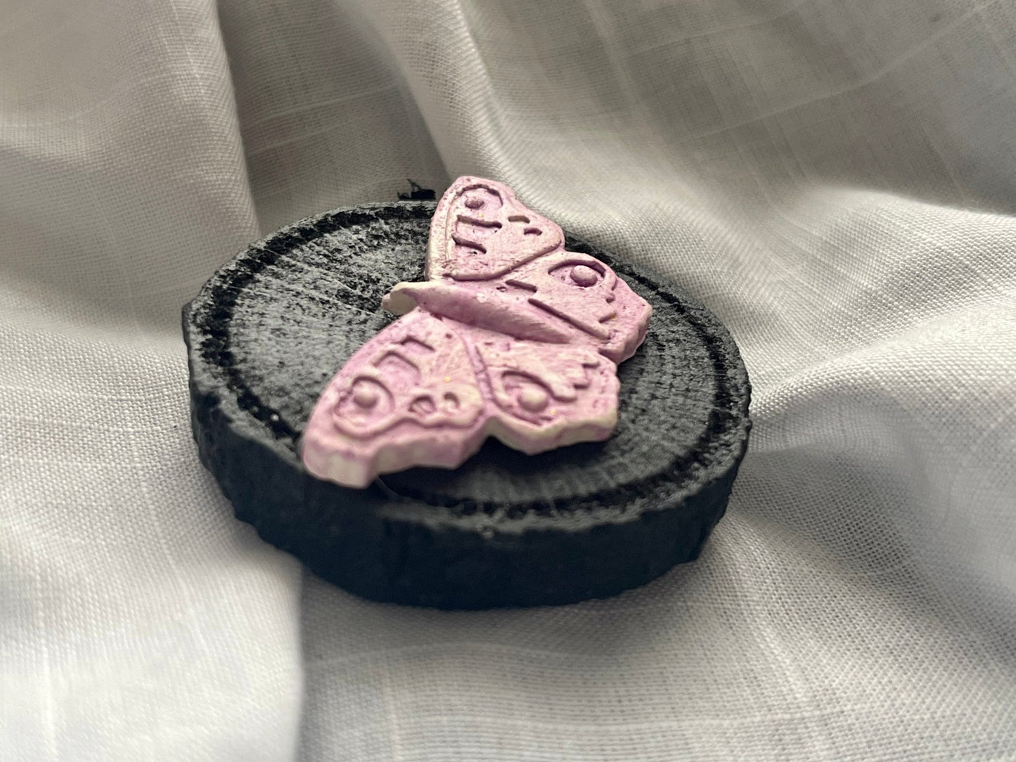 Butterfly Magnet (Medium) Wood and Clay Magnet - Rainbow In The Pines