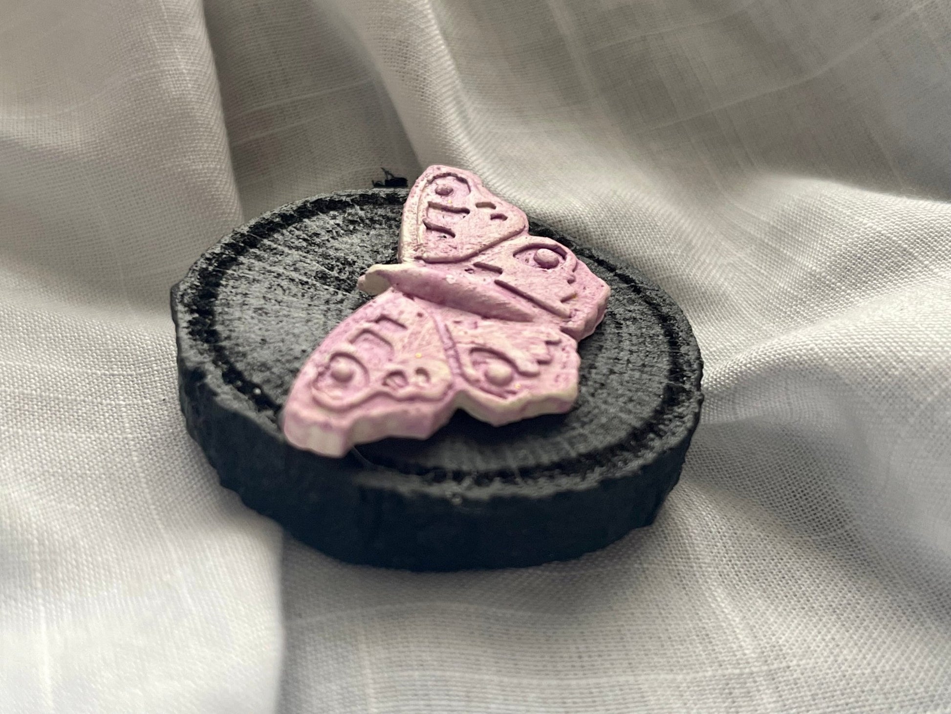 Butterfly Magnet (Medium) Wood and Clay Magnet - Rainbow In The Pines