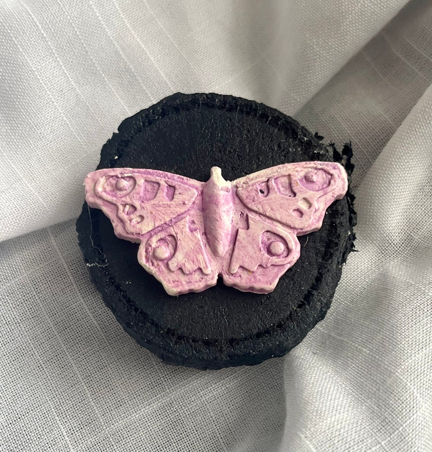 Butterfly Magnet (Medium) Wood and Clay Magnet - Rainbow In The Pines