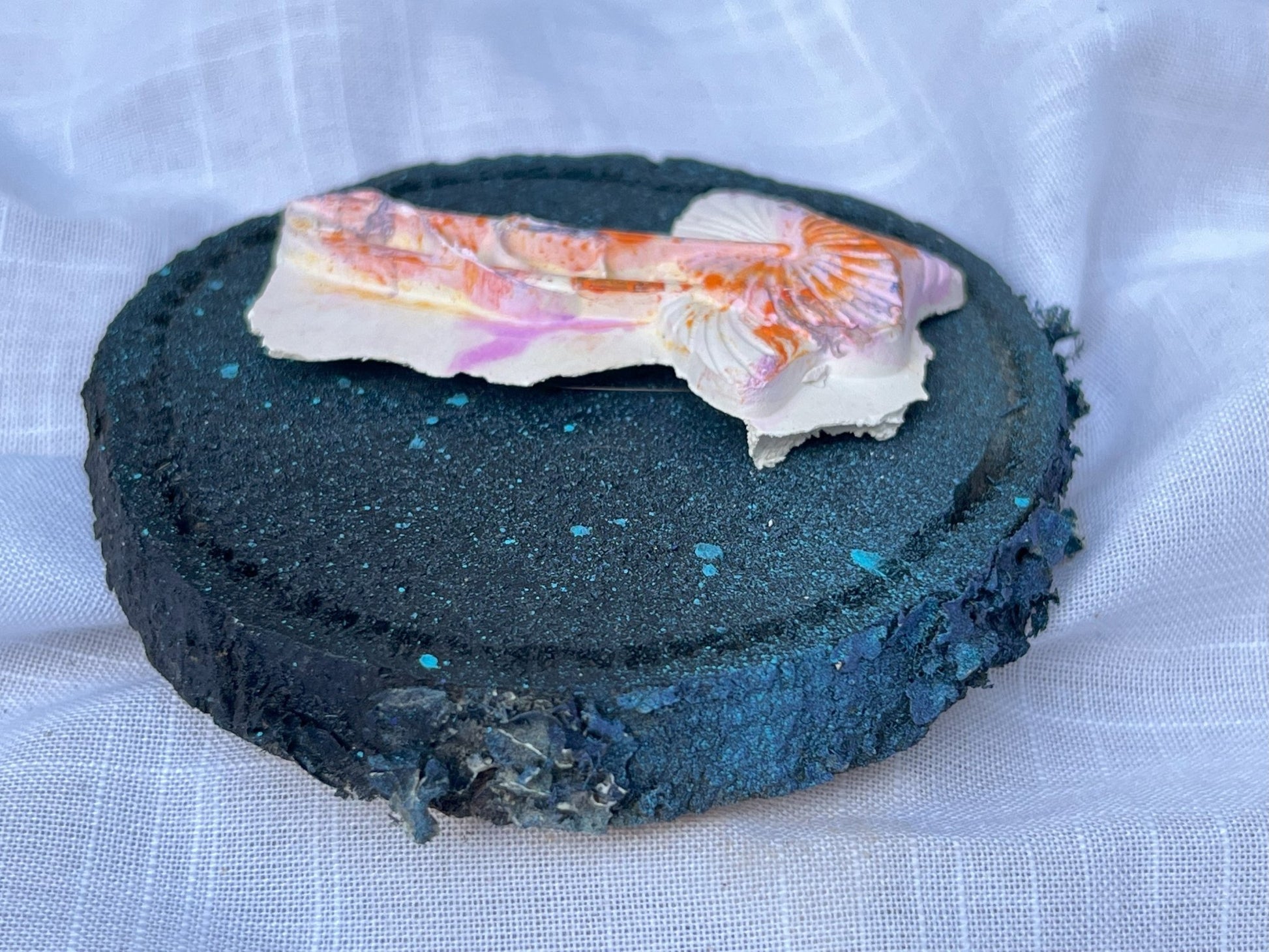 Double Mushroom Magnet Wood and Clay Magnet - Rainbow In The Pines