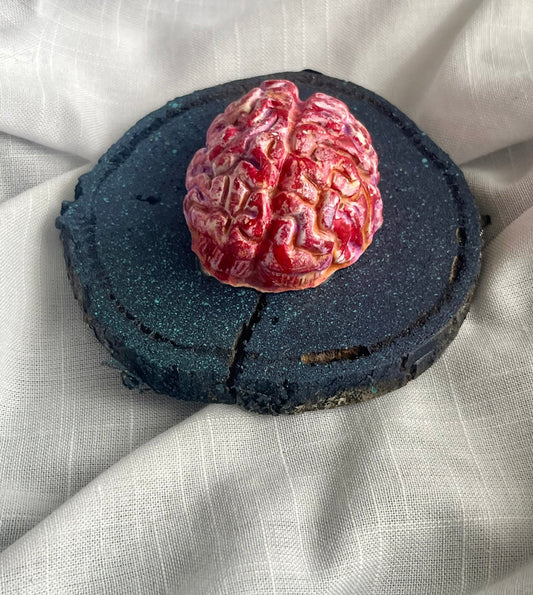 Human Brain Magnet Wood and Clay Magnet - Rainbow In The Pines