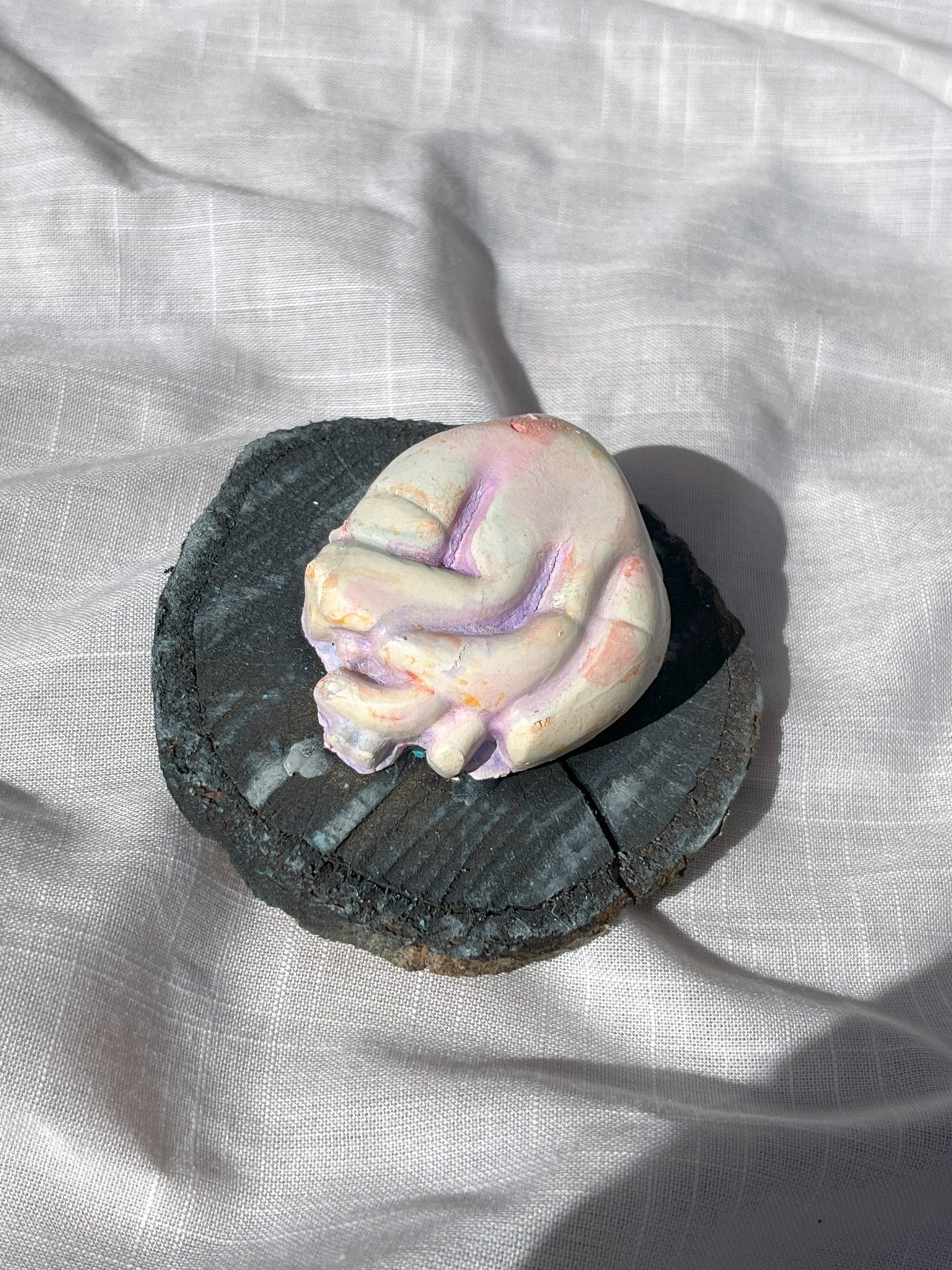 Human Heart Magnet Wood and Clay Magnet - Rainbow In The Pines