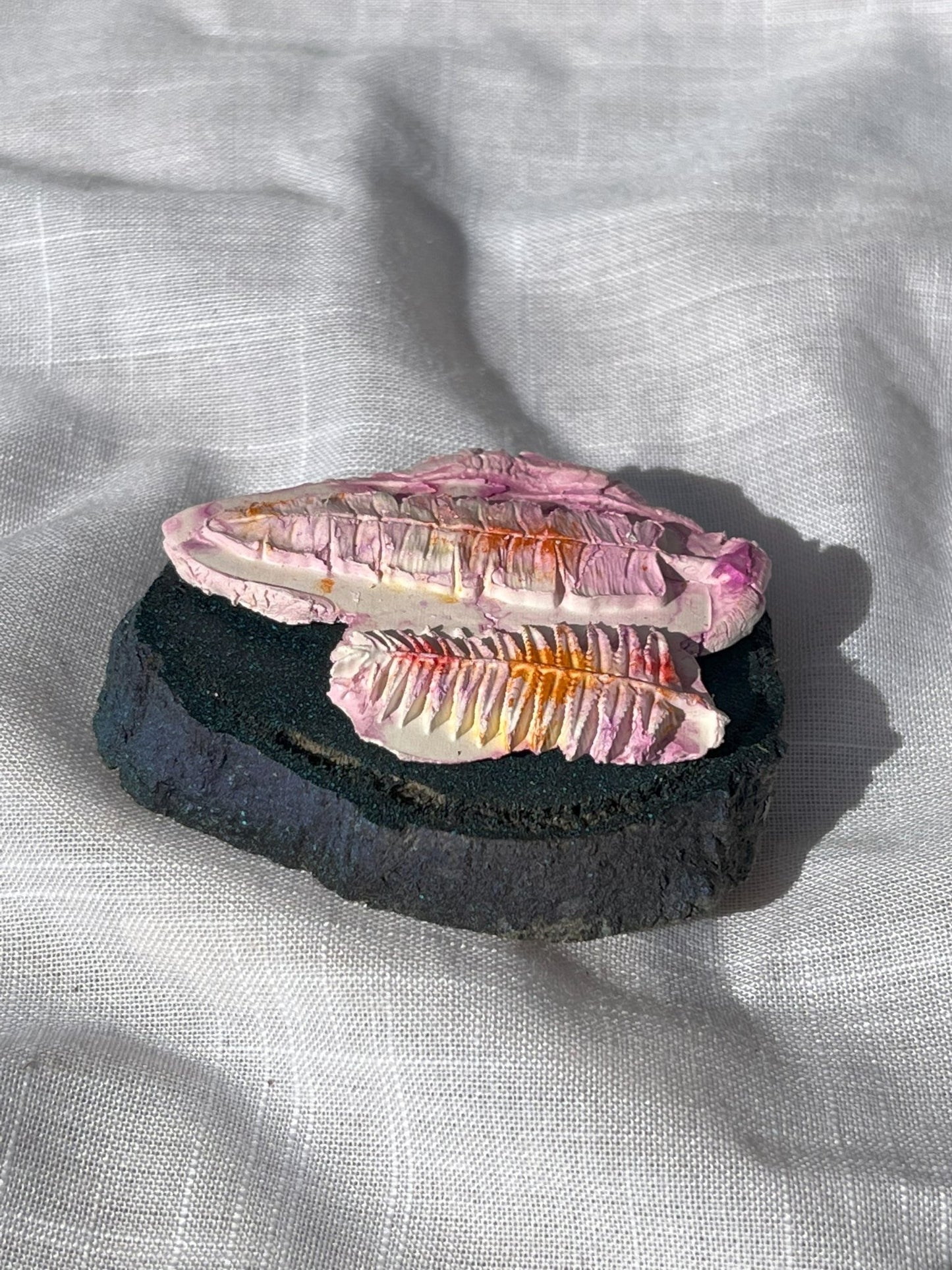 Jurassic Ferns Magnet Wood and Clay Magnet - Rainbow In The Pines