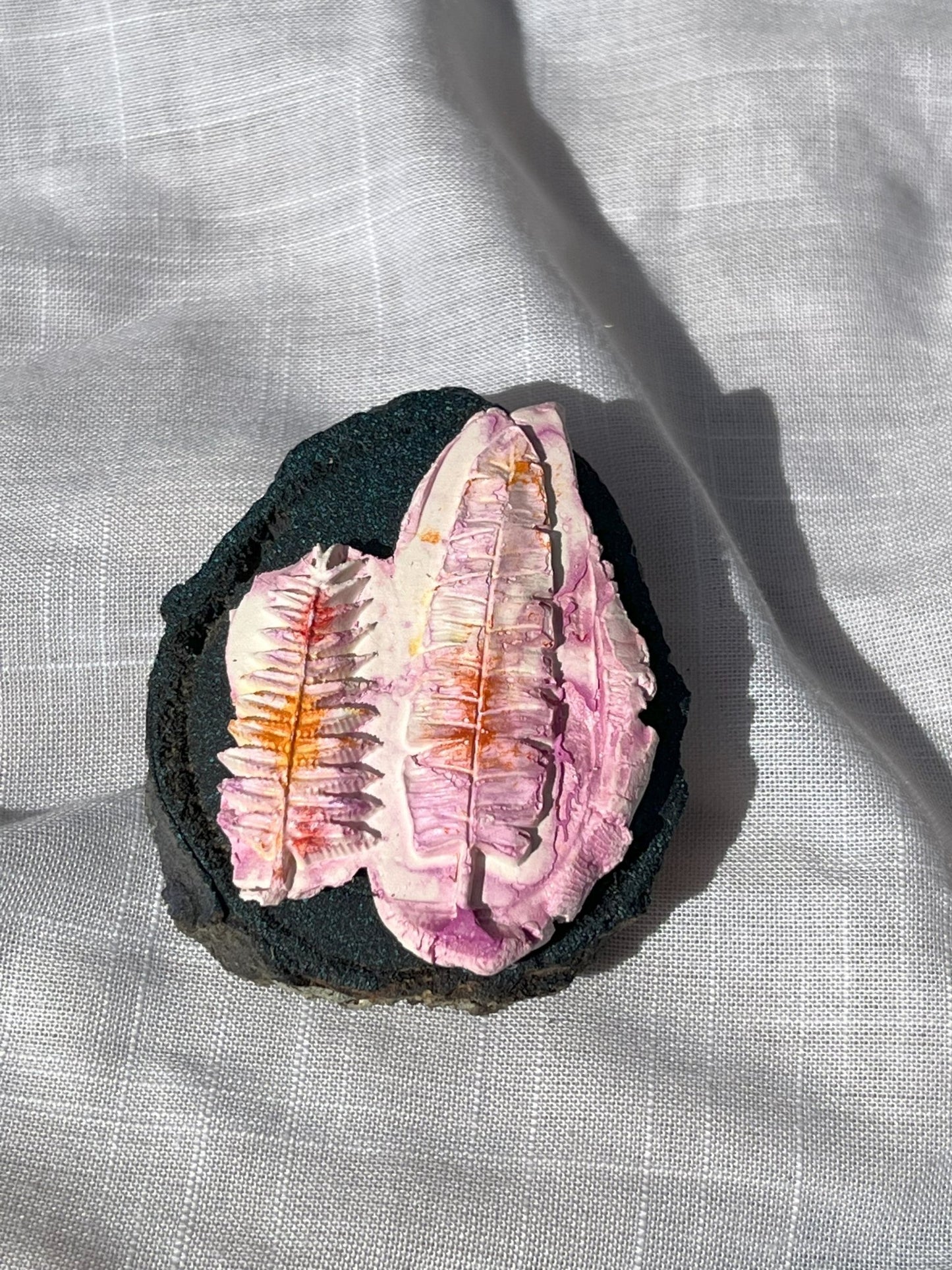 Jurassic Ferns Magnet Wood and Clay Magnet - Rainbow In The Pines