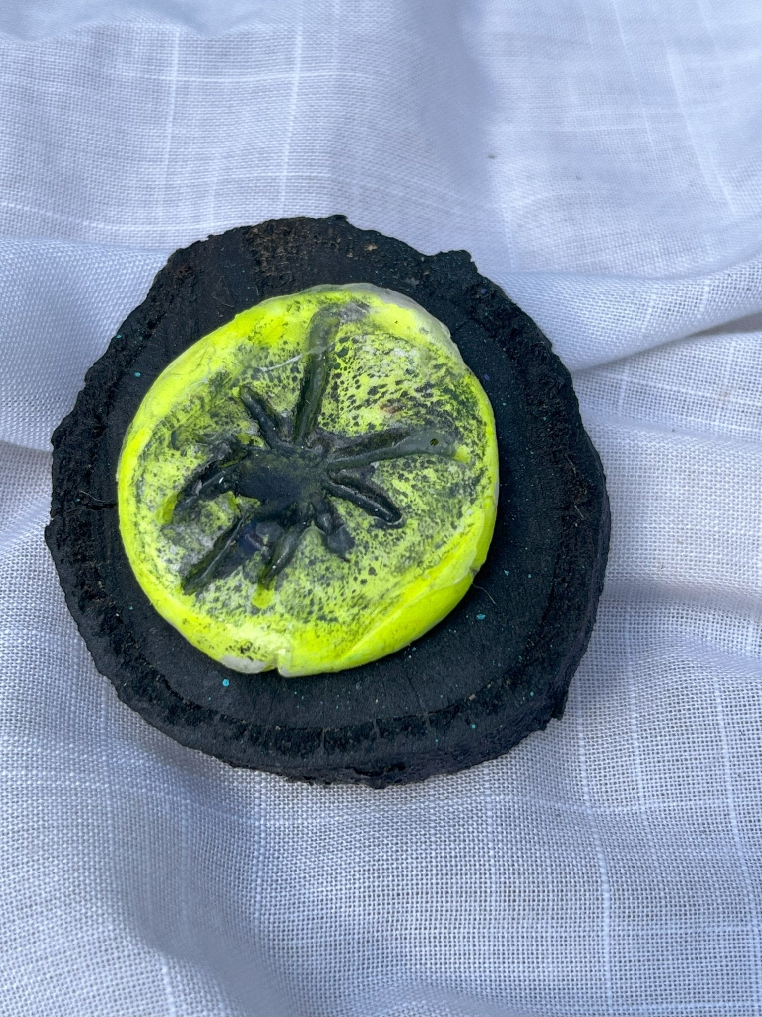 Spider Magnet Wood and Clay Magnet - Rainbow In The Pines