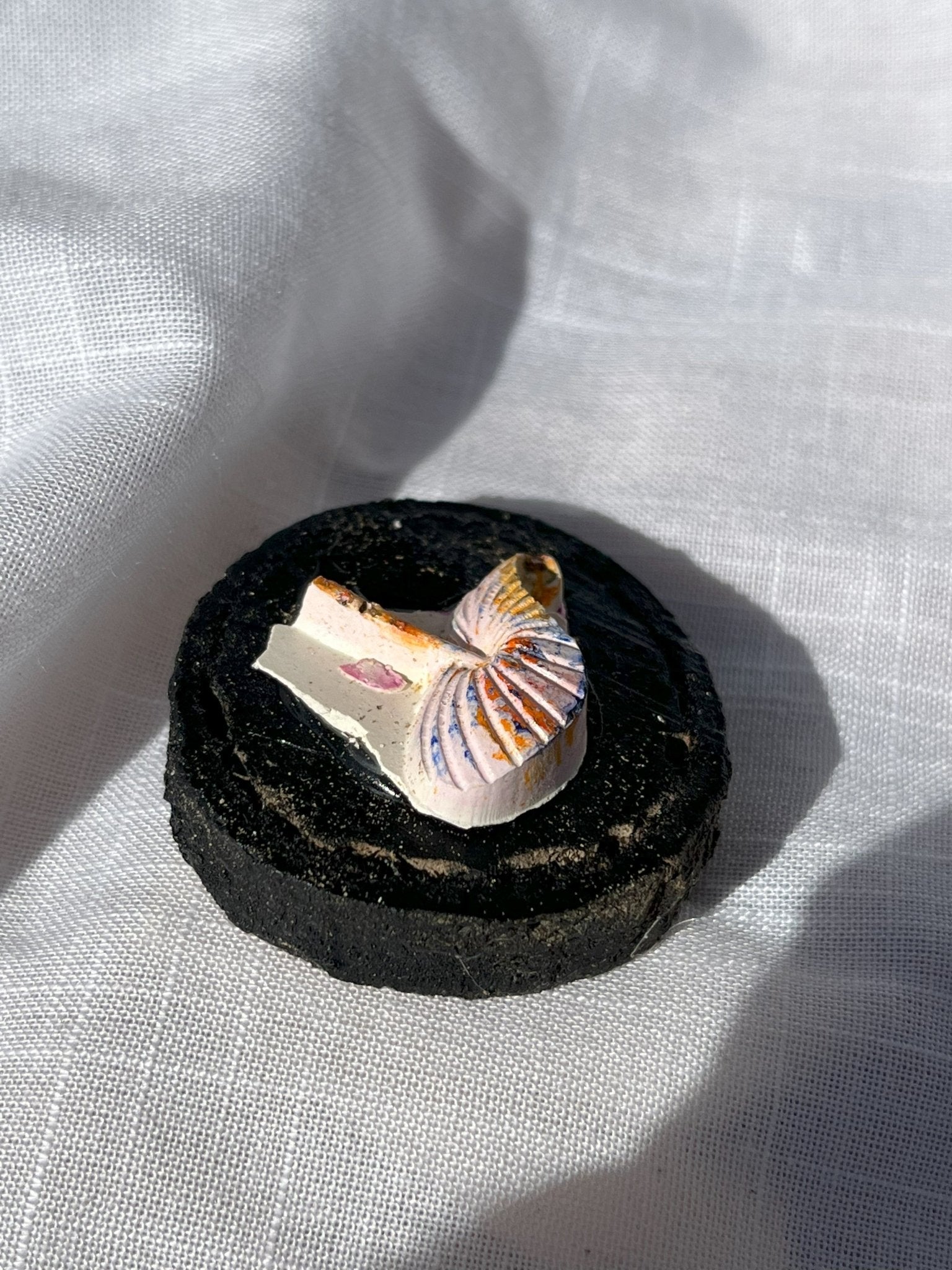 Trippy Mushroom Magnet Wood and Clay Magnet - Rainbow In The Pines